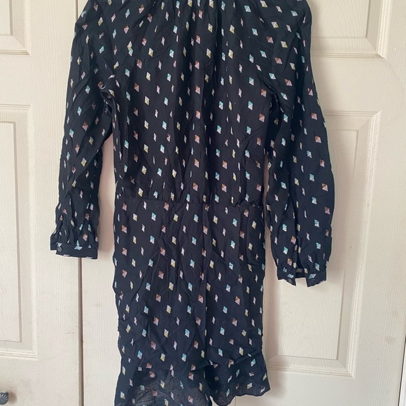 Veronica Beard Black Metallic Jacquard ALIA Ruched Ruffle mini dress - Picture 7 of 13